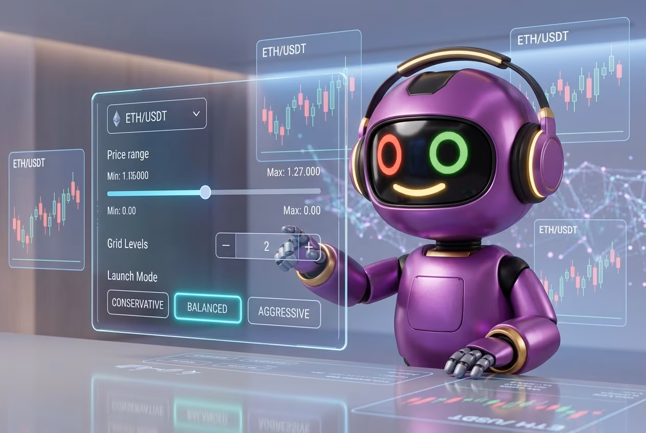 Настройка грид бота на Ethereum: выбор пары ETH/USDT и параметров запуска