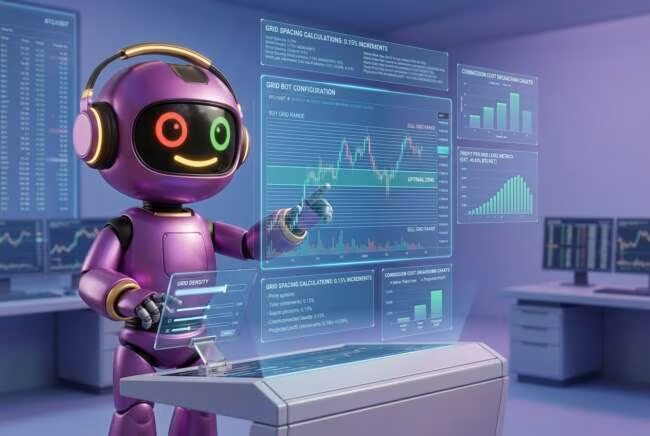 Робот настраивает количество сеток грид бота