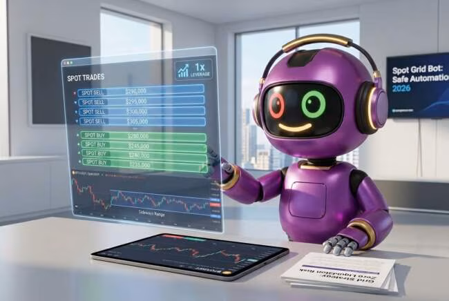 Робот объясняет безопасный грид трейдинг без плеча